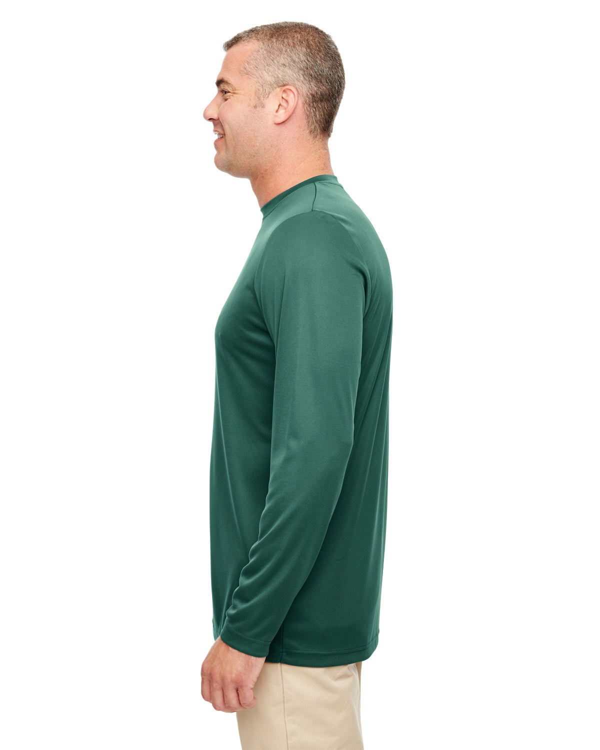 Men's Cool & Dry Performance Long-Sleeve Top - Forest Green