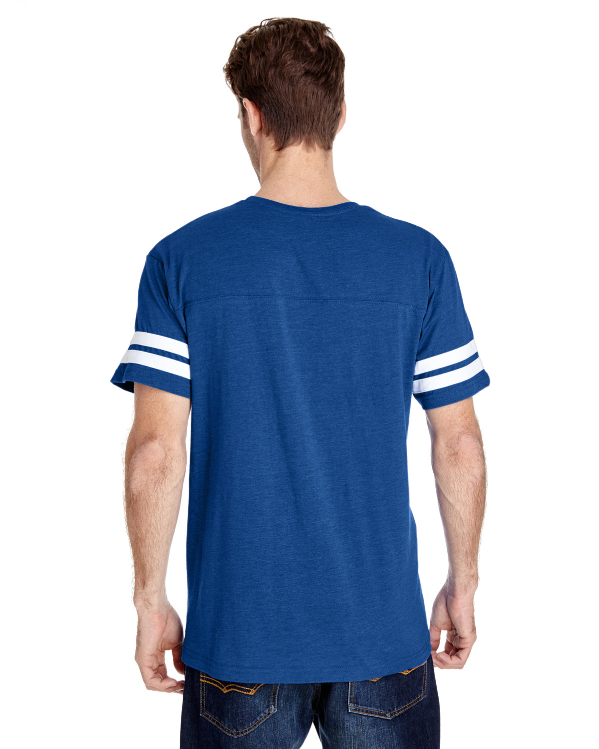 Men's Football T-Shirt - Vintage Royal / Blend White