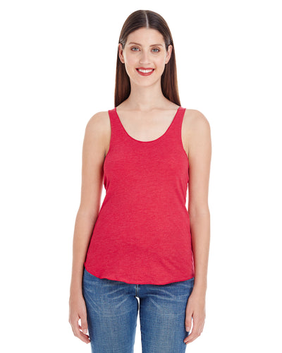 Women's Poly-Cotton Racerback Tank - Heather Red