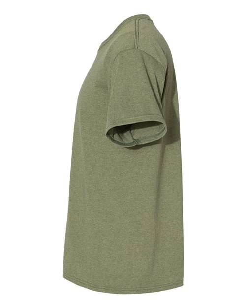 Hanes 5170 Heather Green — direct side