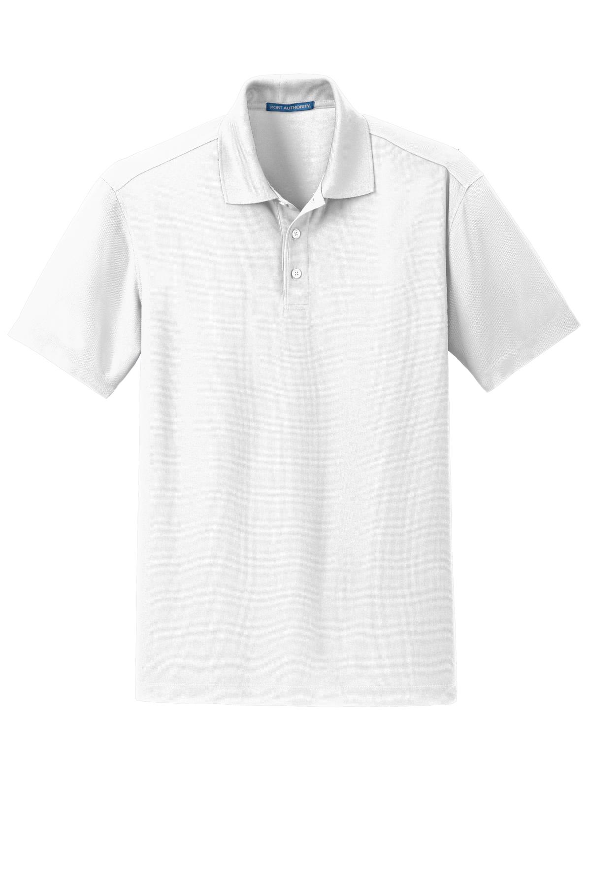 Unisex Dry Zone Grid Polo - White