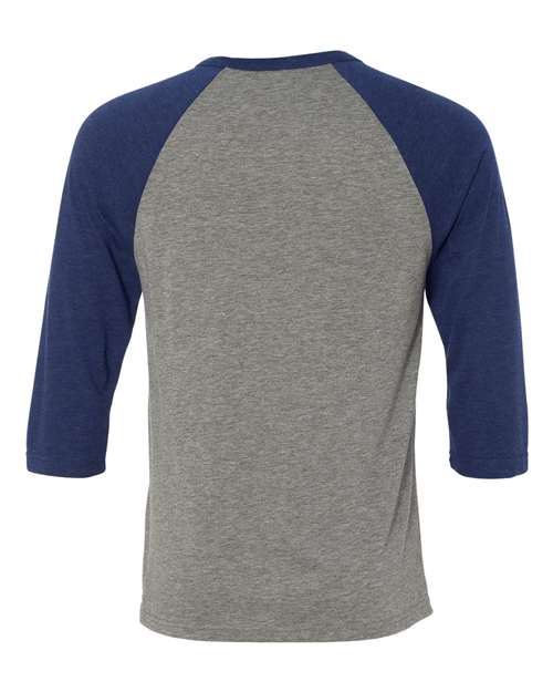 BELLA + CANVAS 3200 Grey/ Navy Triblend — back