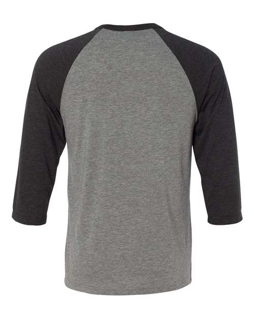 BELLA + CANVAS 3200 Grey/ Charcoal Black Triblend — back
