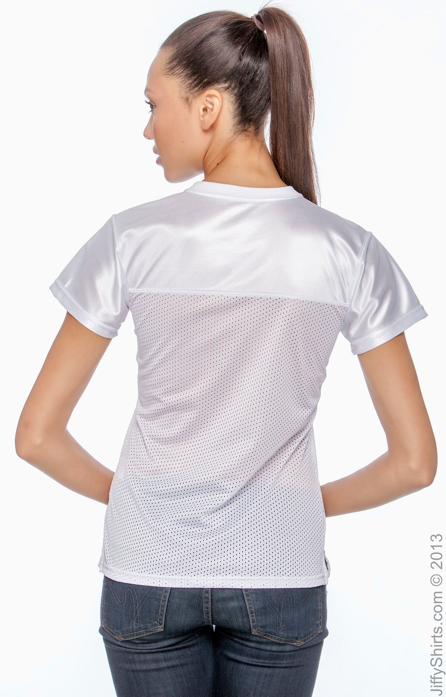 Women's Junior Fit Replica Football T-Shirt - White