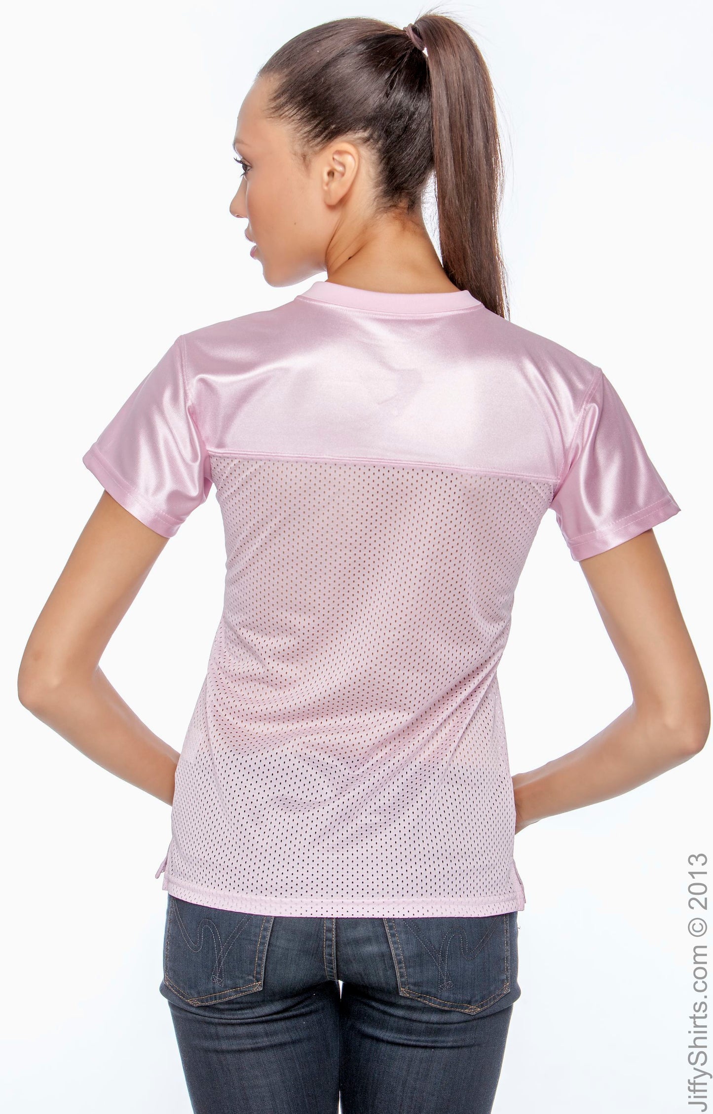 Women's Junior Fit Replica Football T-Shirt - Light Pink