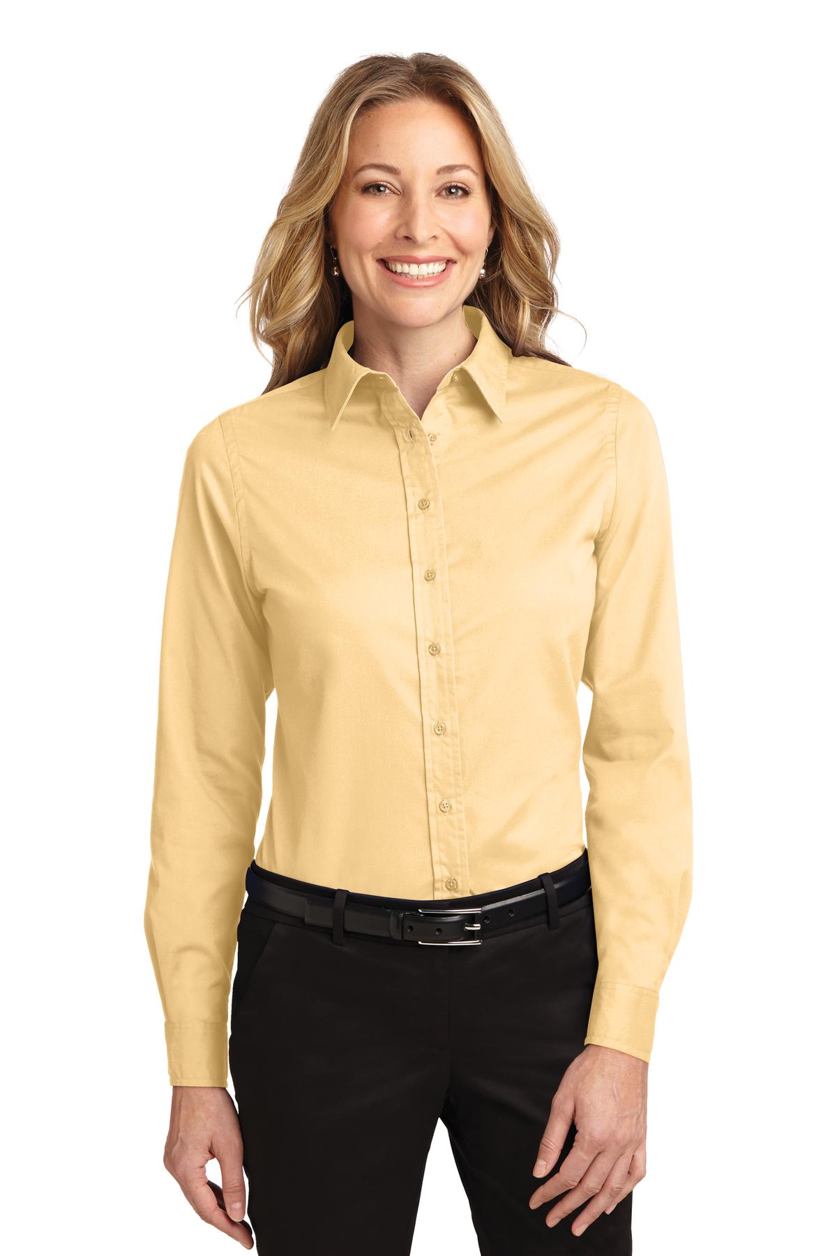 Women's Long Sleeve Easy Care Shirt - Yellow