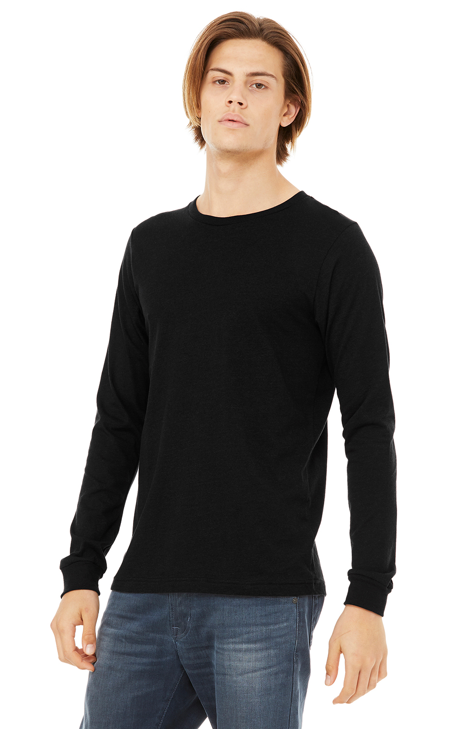 Unisex Jersey Long-Sleeve T-Shirt - Heather Black