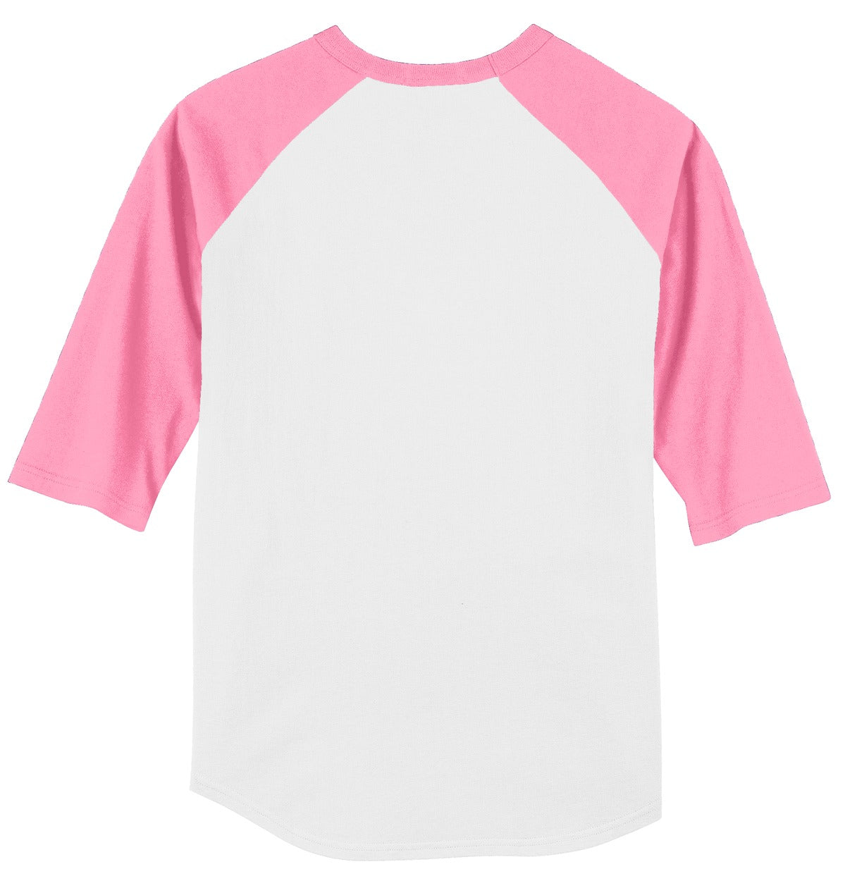 Unisex Colorblock Raglan Jersey - White / Bright Pink