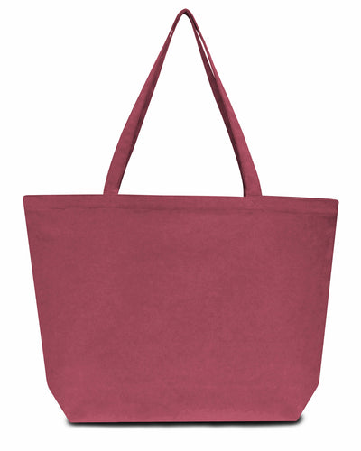 Seaside Cotton Pigment-Dyed Large Tote - Crimson