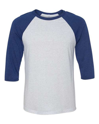 BELLA + CANVAS 3200 White Fleck/ Navy Triblend — front