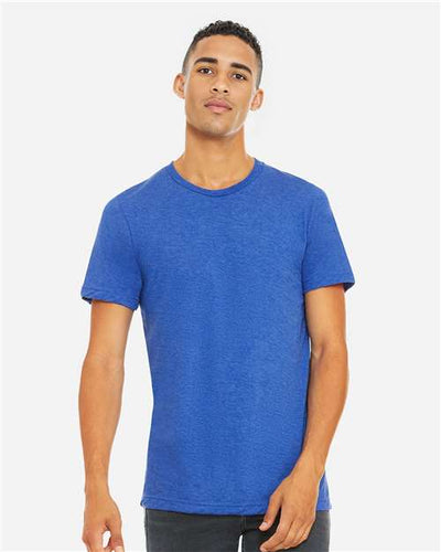 BELLA + CANVAS 3413 True Royal Triblend — on model front