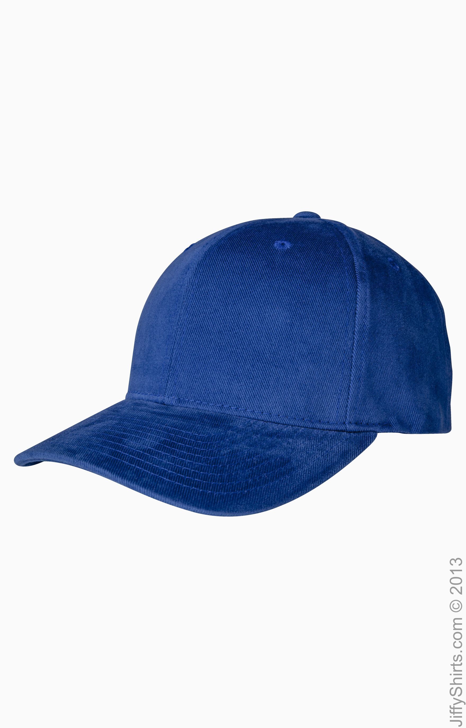Unisex Brushed Cotton Twill Mid-Profile Cap - Royal