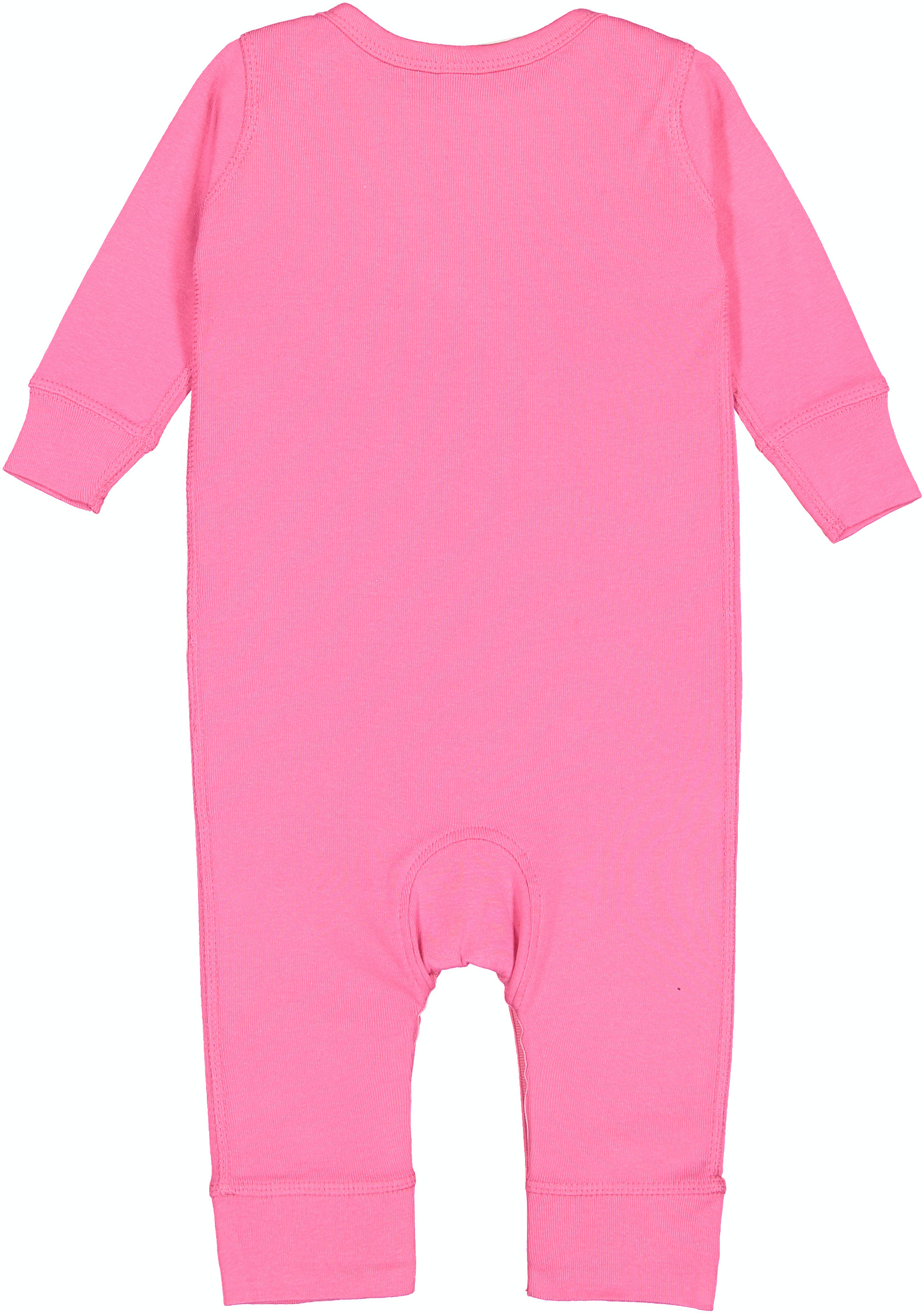 Infant Long-Sleeve Baby Rib Coverall - Raspberry