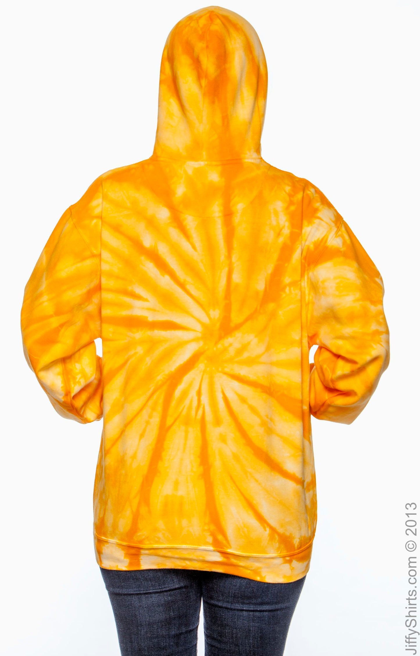 Unisex Tie-Dyed Pullover Hoodie - Spider Gold