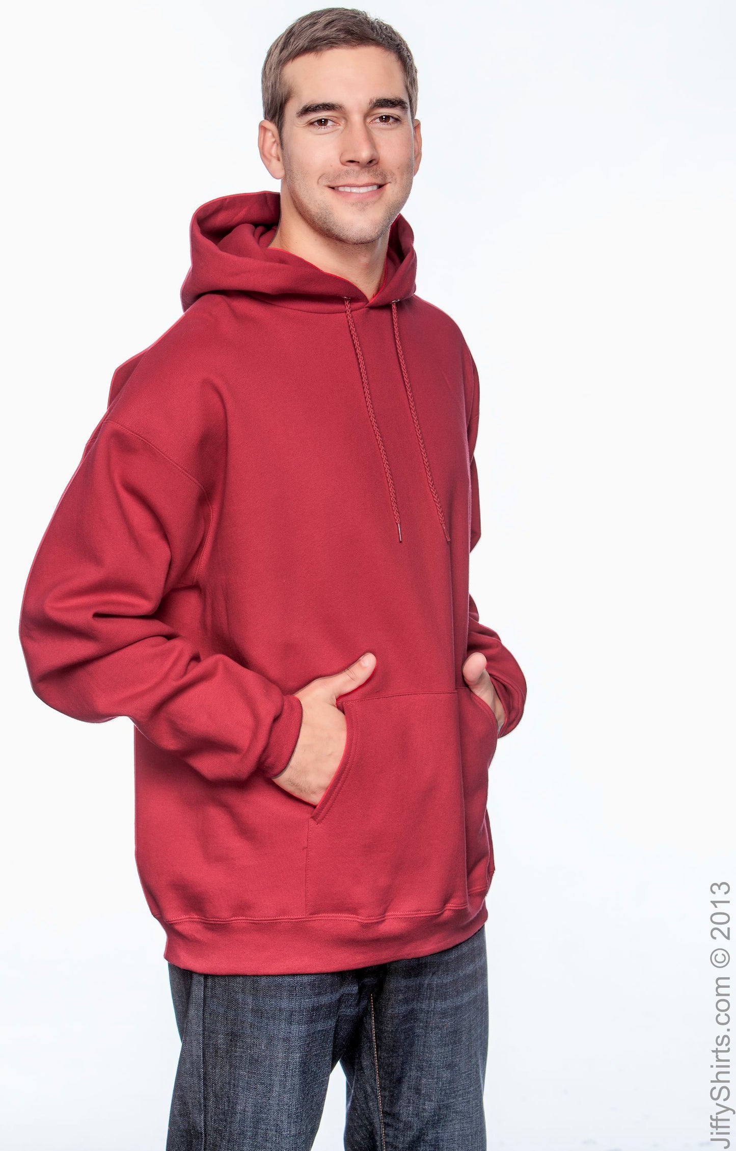 Ultimate Cotton® 90/10 Pullover Hoodie - Deep Red