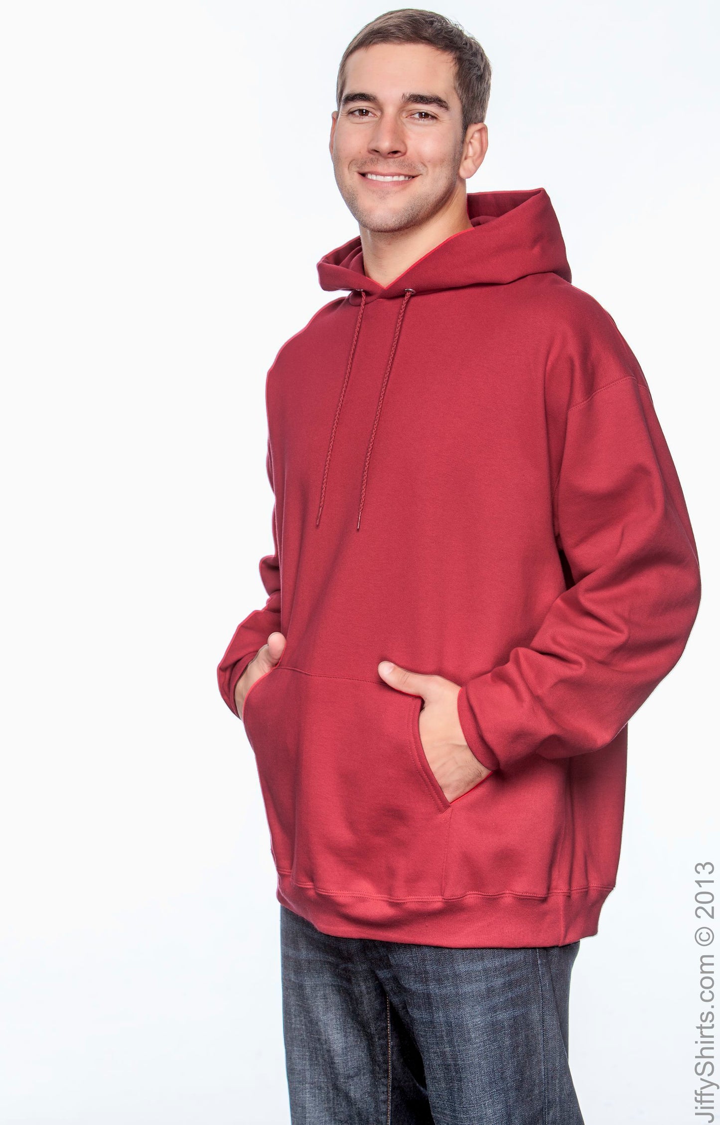 Ultimate Cotton® 90/10 Pullover Hoodie - Deep Red