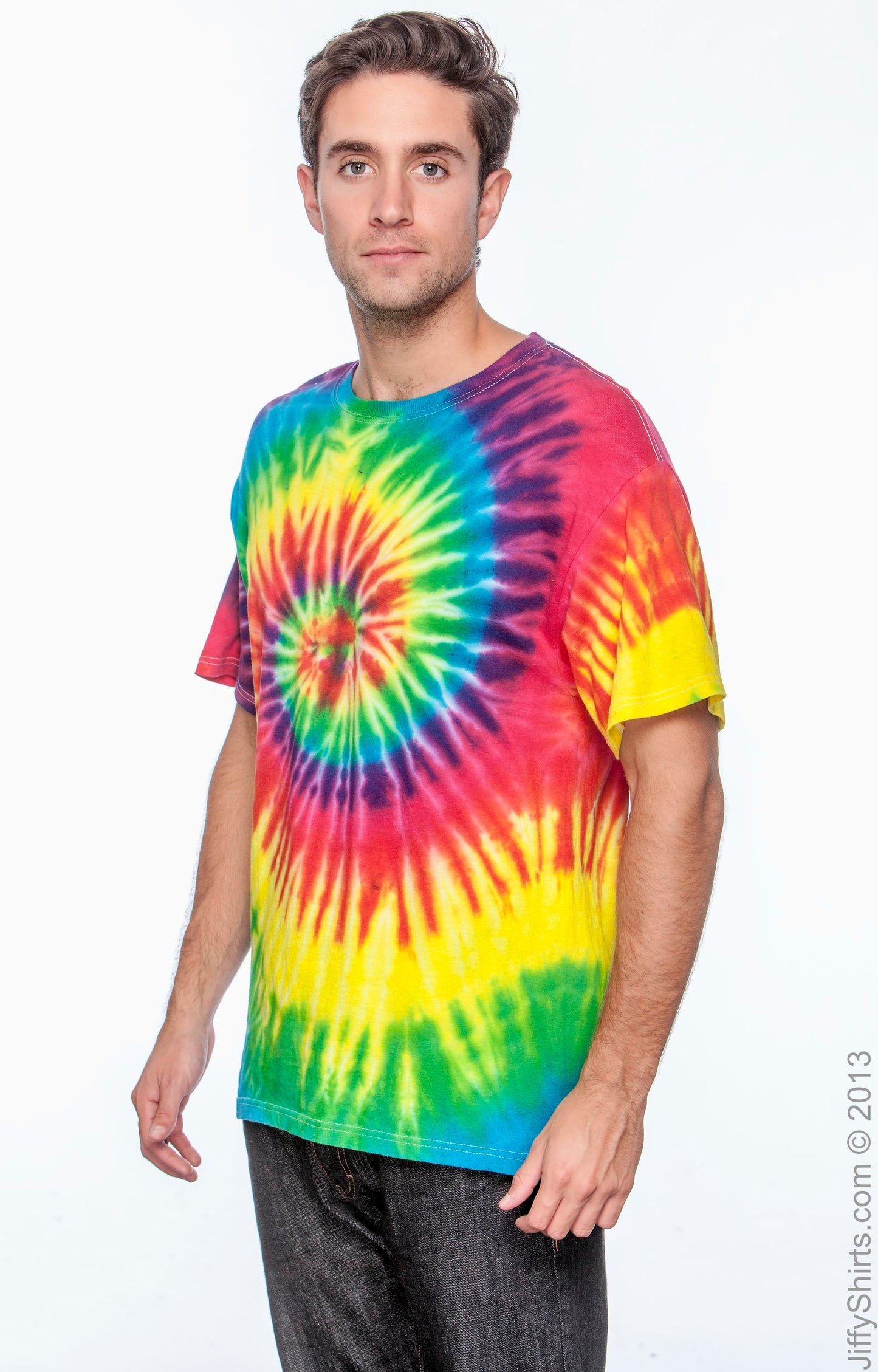 Unisex 100% Cotton T-Shirt - Reactive Rainbow