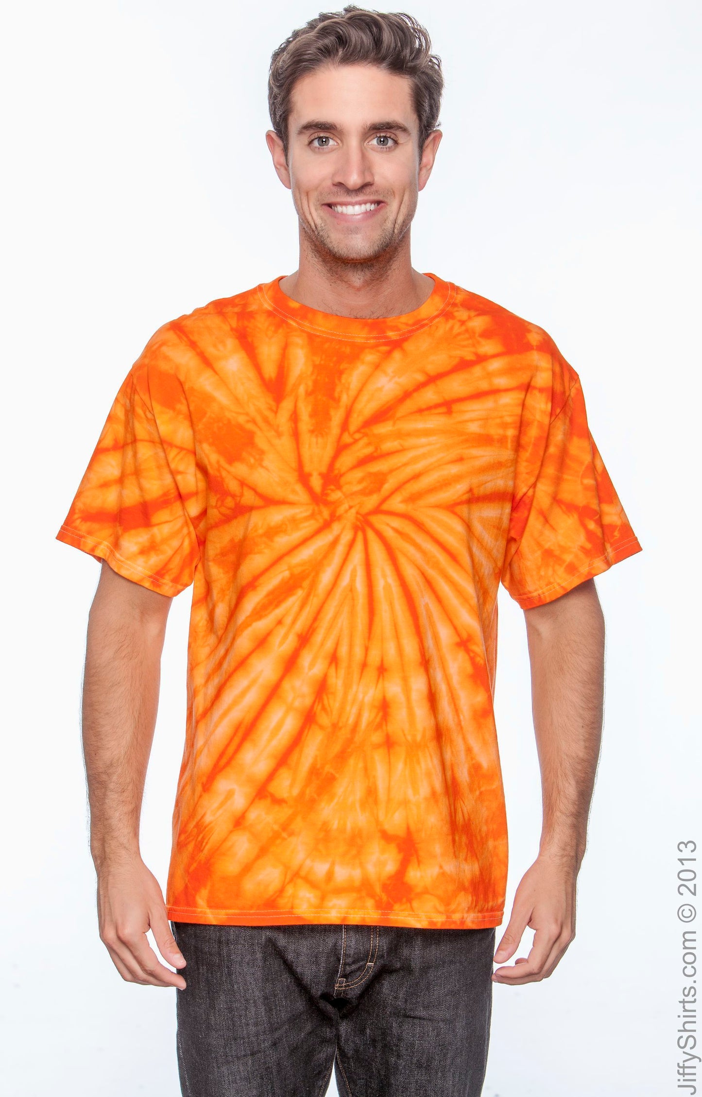 Unisex 100% Cotton Spider T-Shirt - Spider Orange