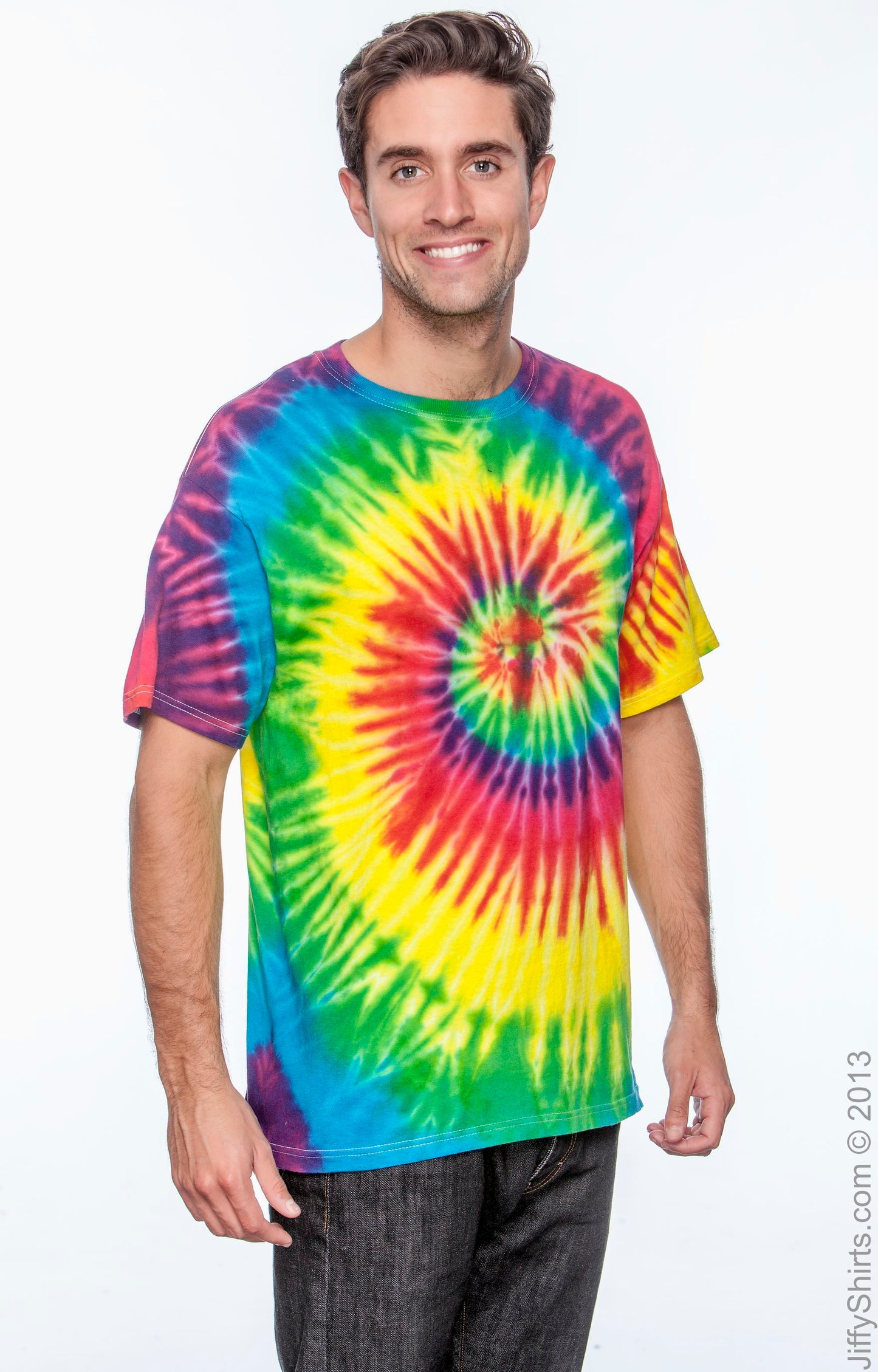 Unisex 100% Cotton T-Shirt - Reactive Rainbow