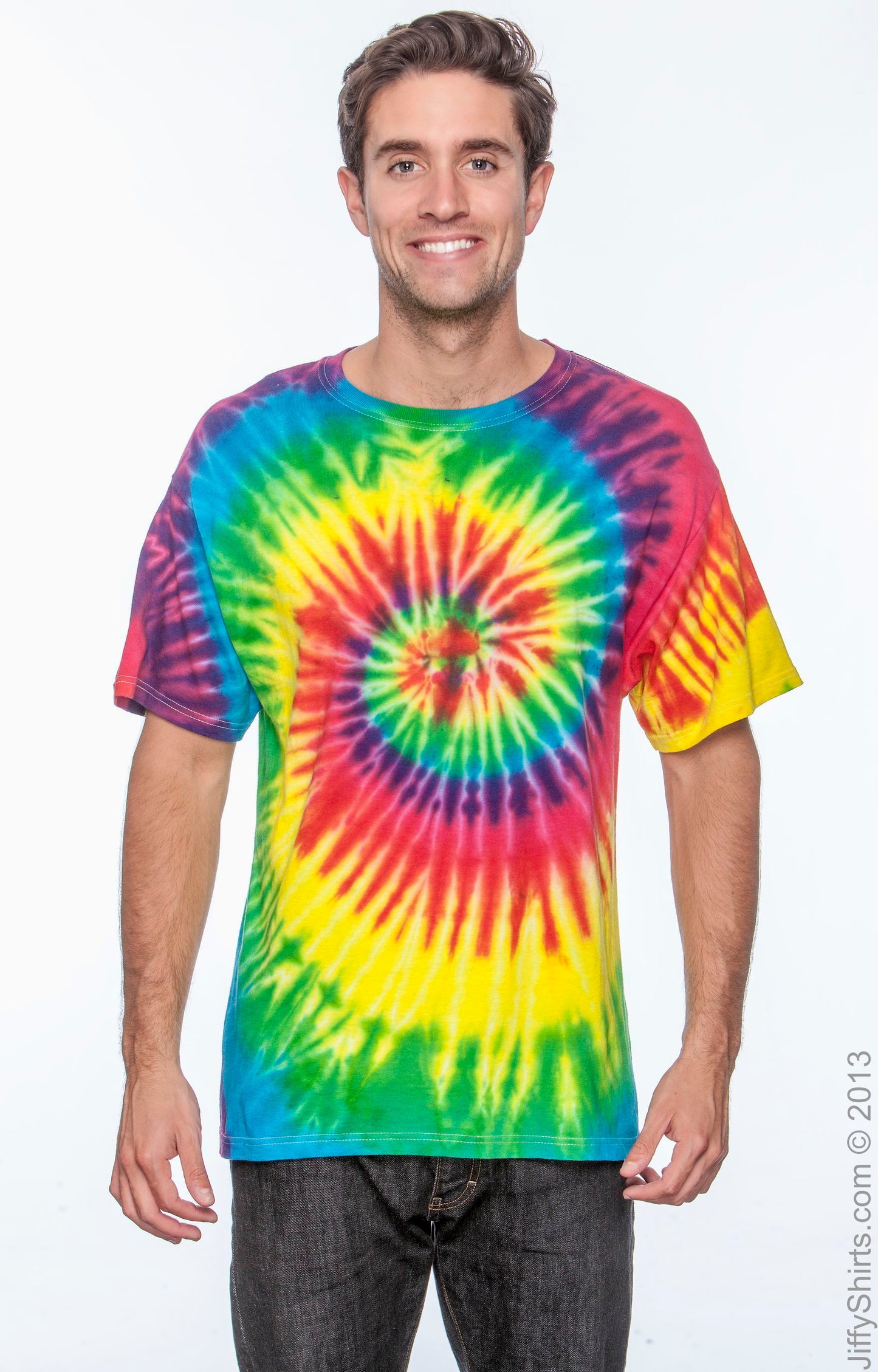 Unisex 100% Cotton T-Shirt - Reactive Rainbow