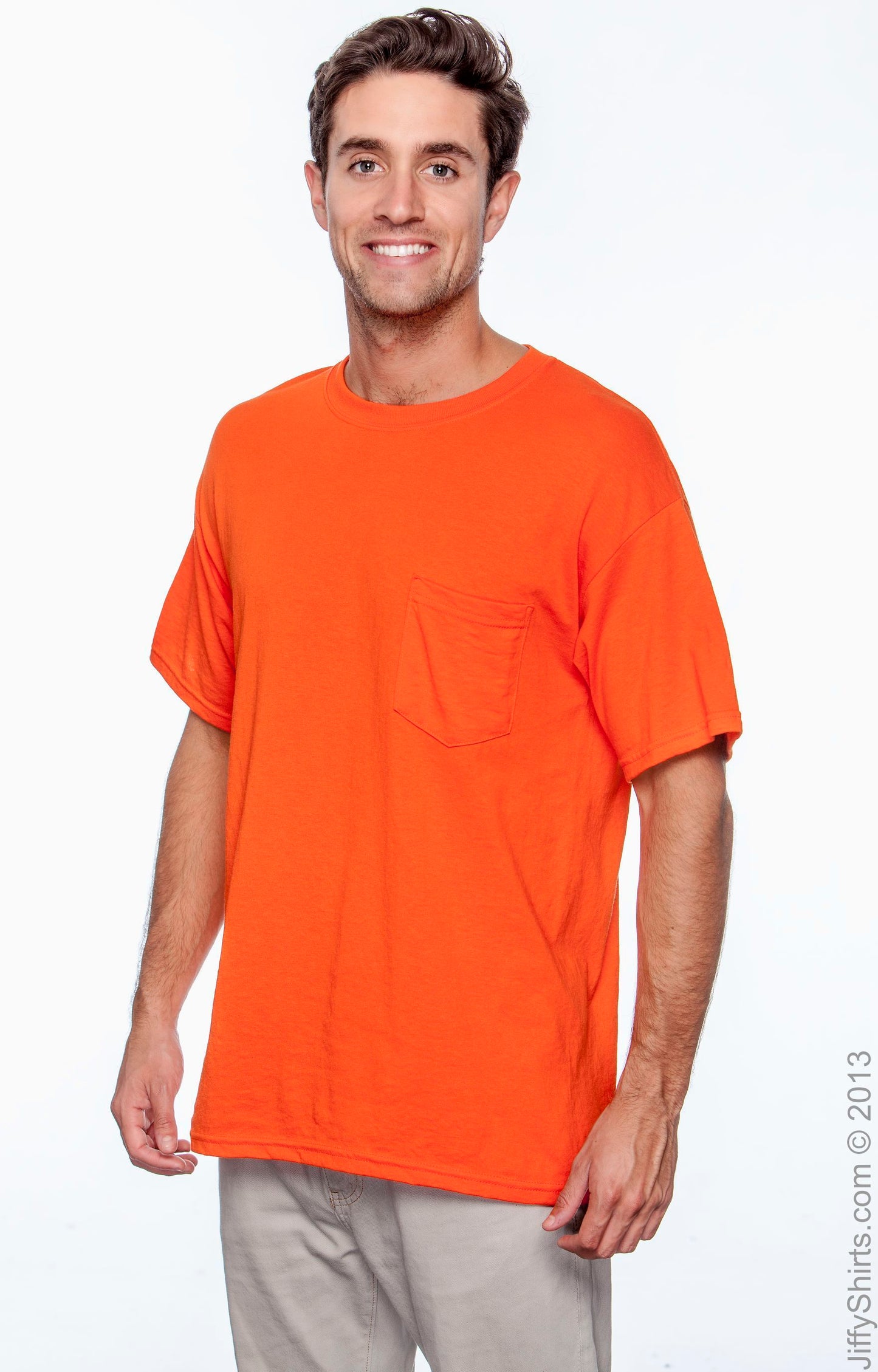 Unisex 50/50 Pocket T-Shirt - Orange