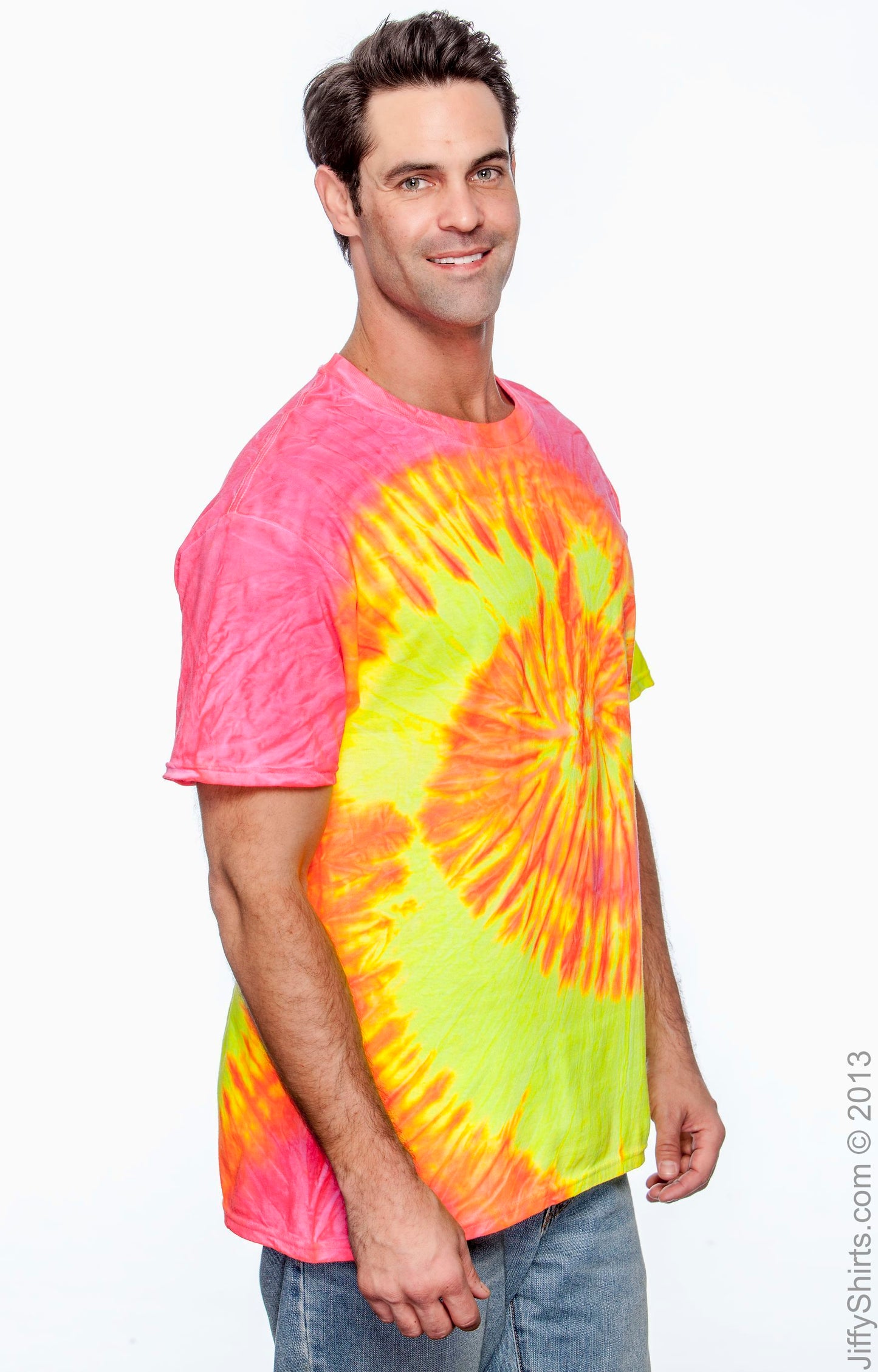 Unisex 100% Cotton T-Shirt - Fluorescent Swirl