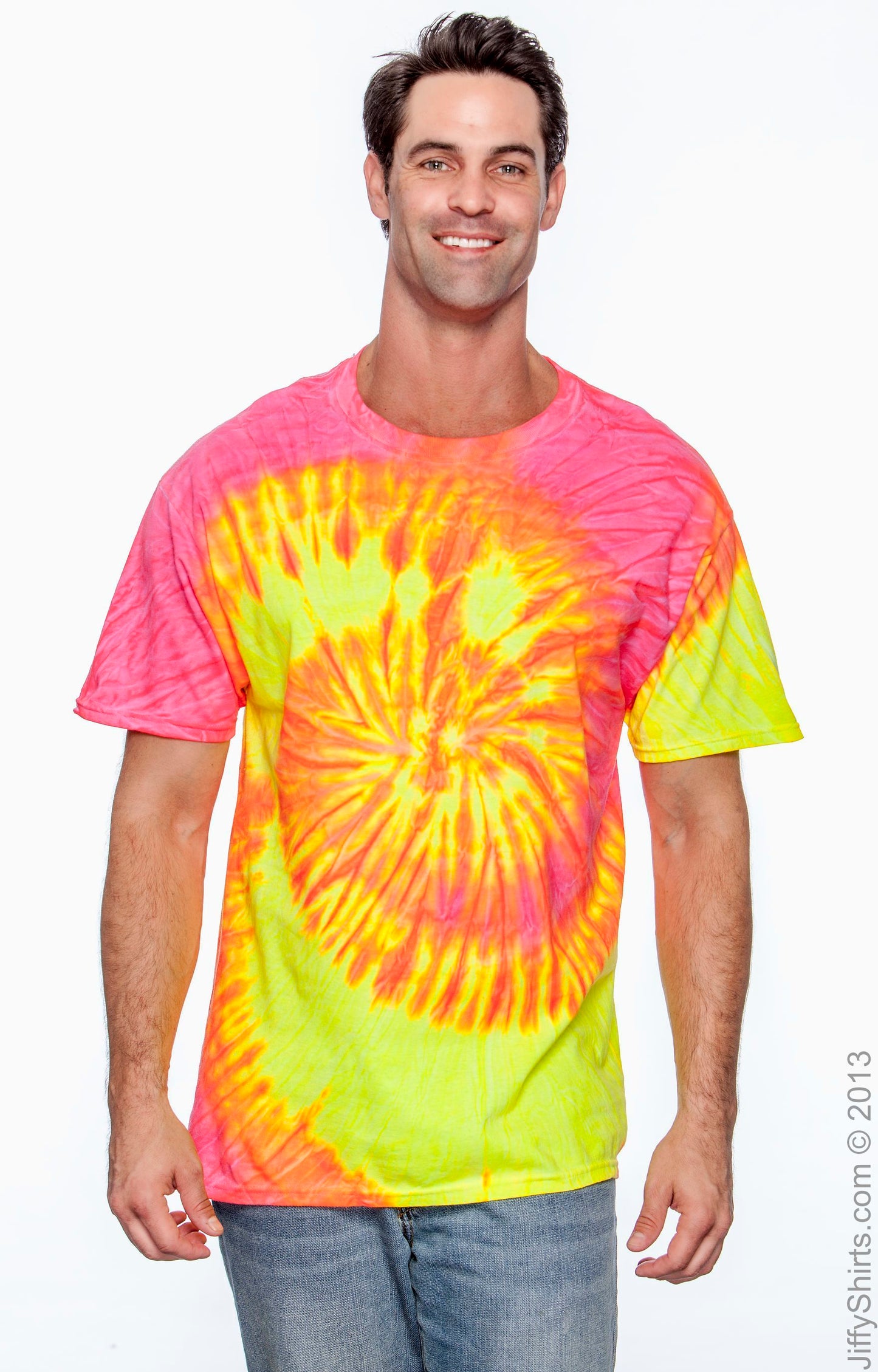 Unisex 100% Cotton T-Shirt - Fluorescent Swirl