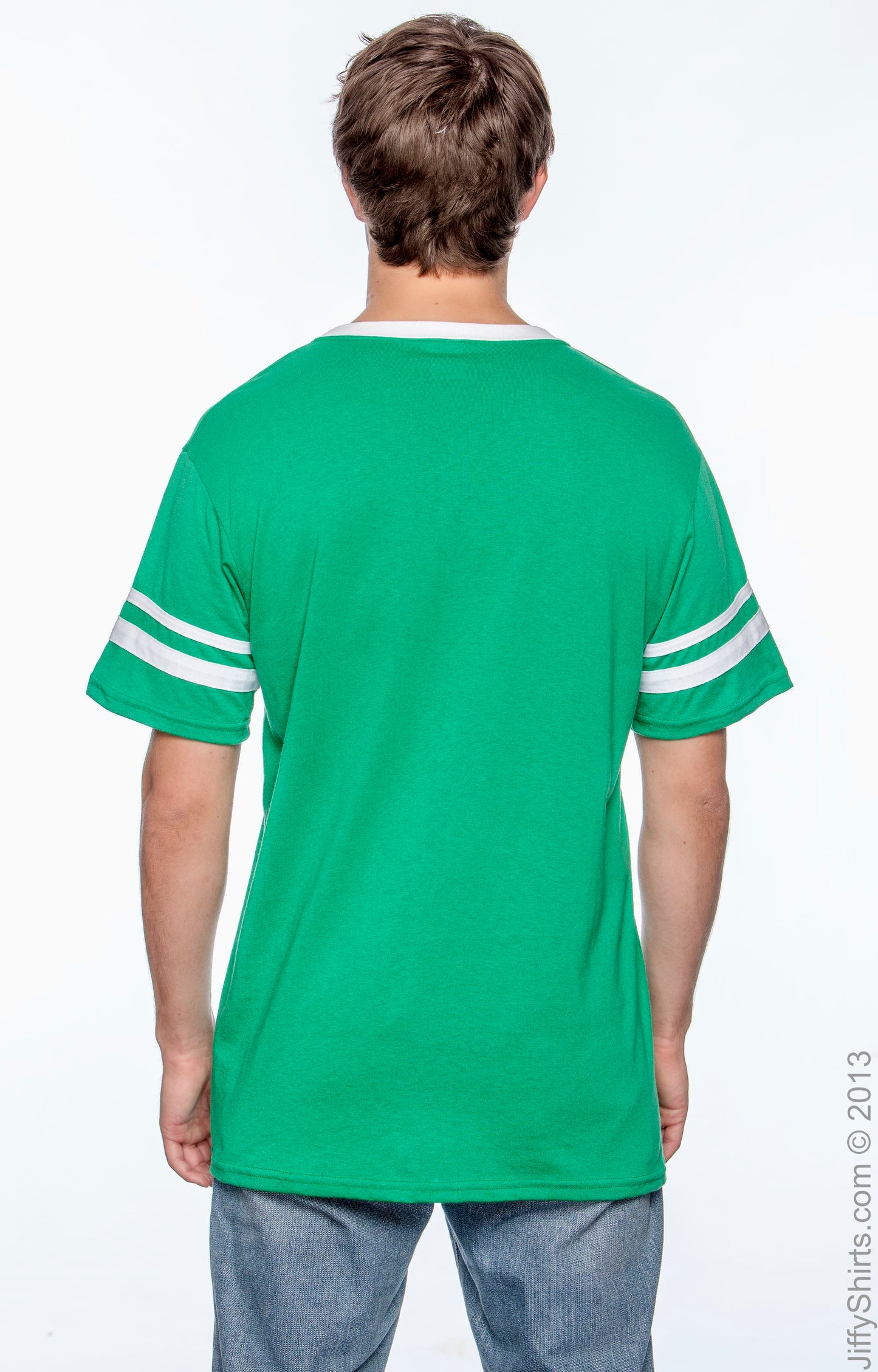 Unisex Sleeve Stripe Jersey - Kelly / White