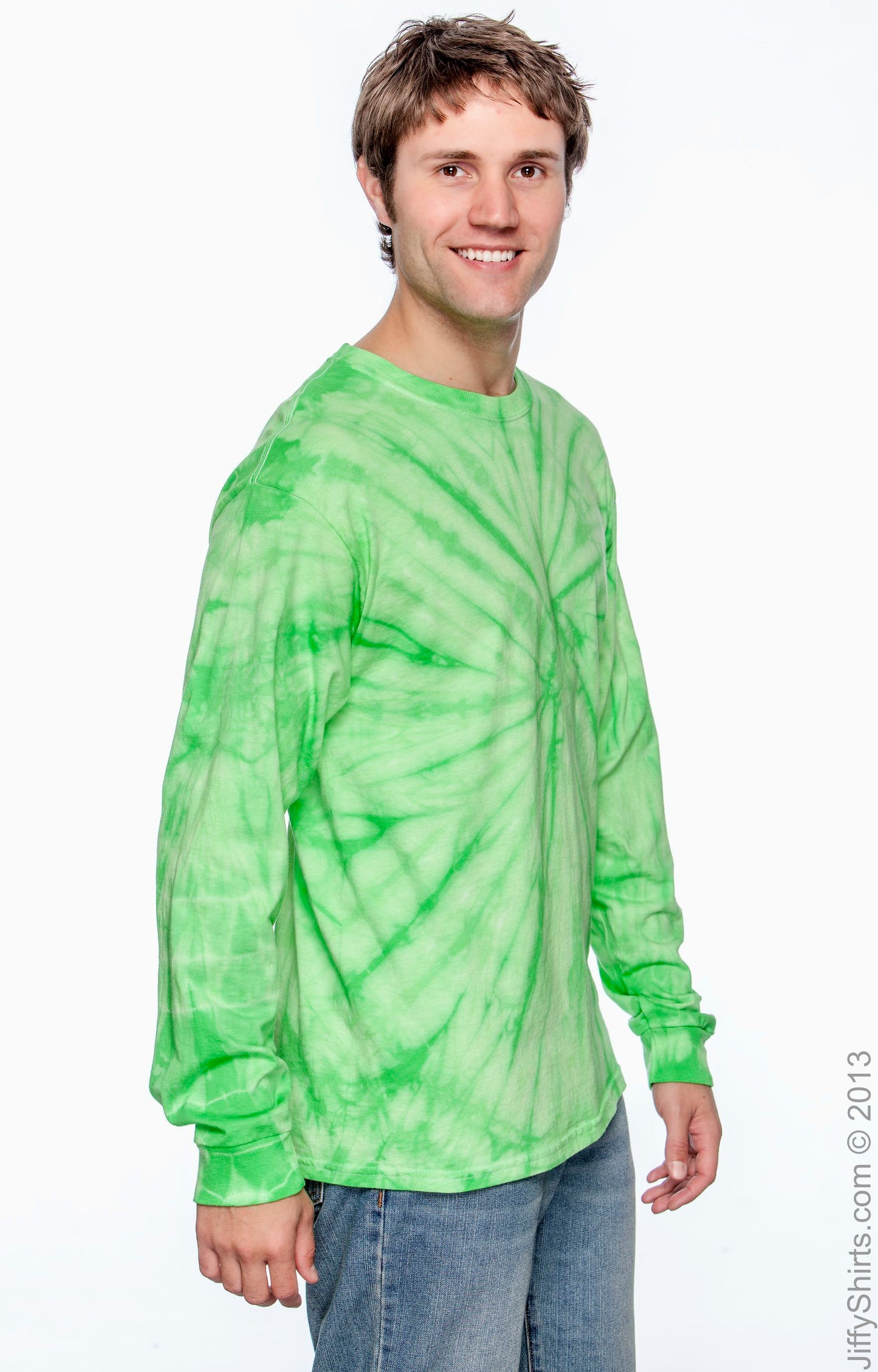 Unisex 100% Cotton Long-Sleeve T-Shirt - Spider Lime