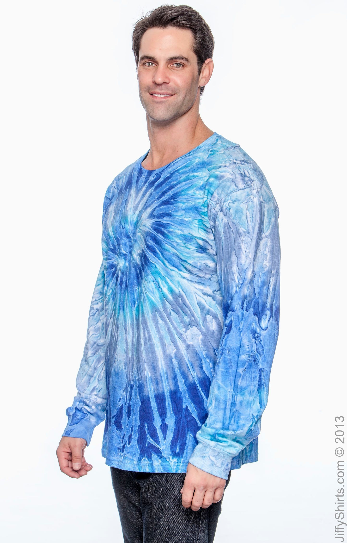 Unisex 100% Cotton Long-Sleeve T-Shirt - Blue Jerry