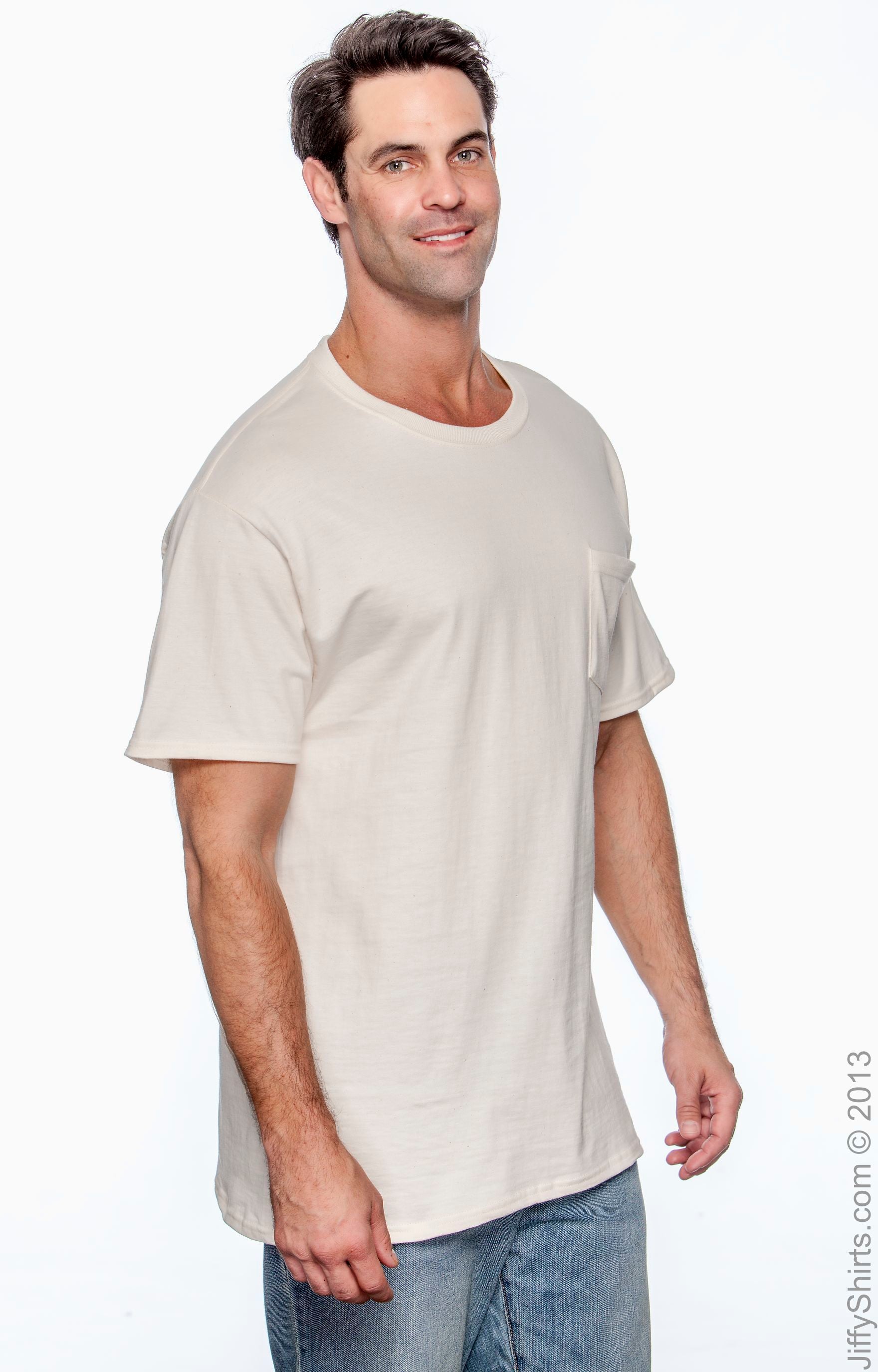 Beefy-T® Short Sleeve Pocket Tee - Natural