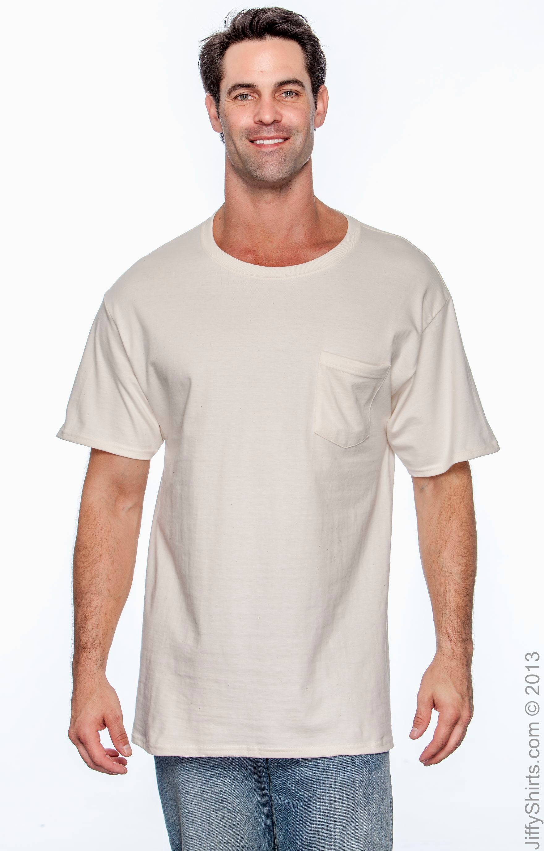 Beefy-T® Short Sleeve Pocket Tee - Natural