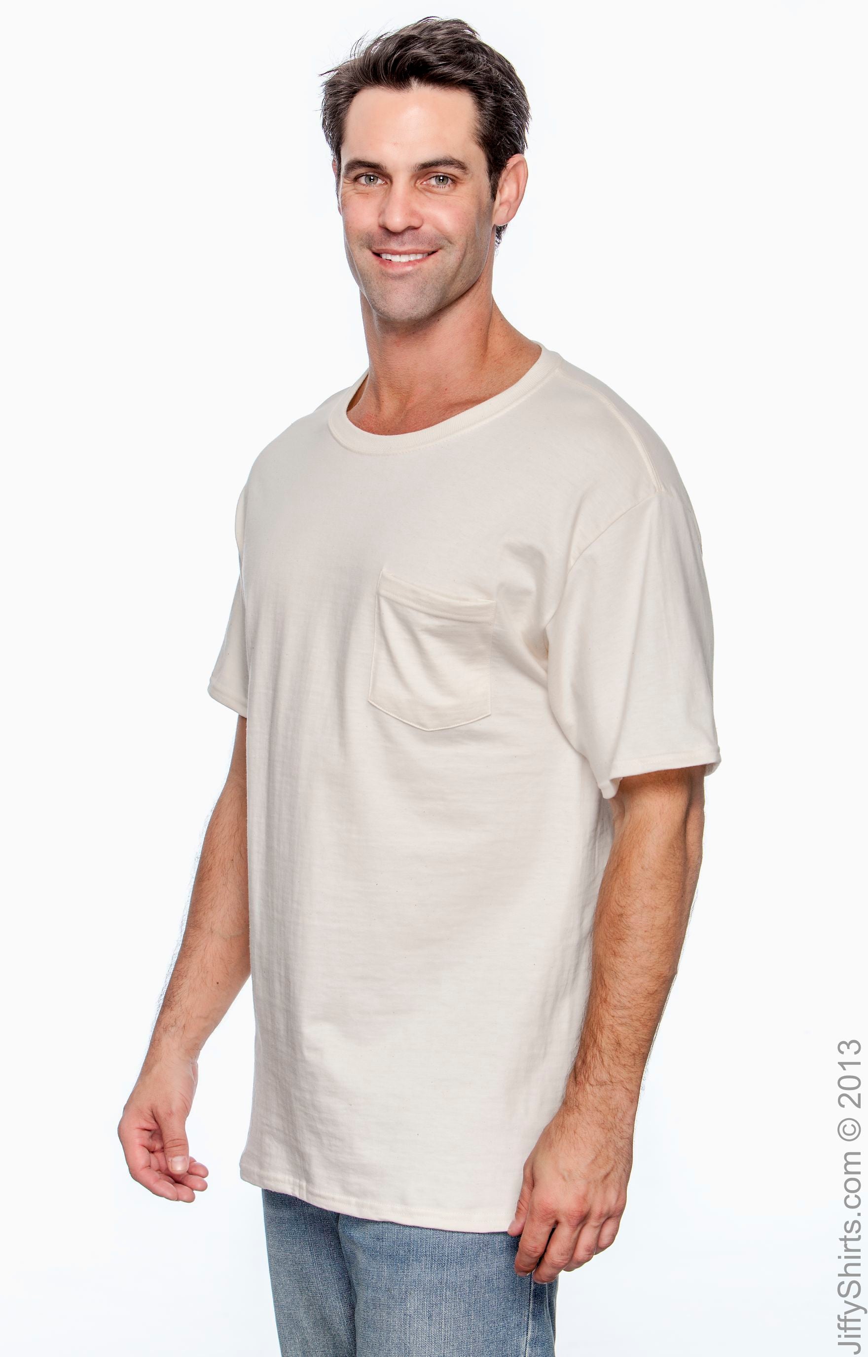 Beefy-T® Short Sleeve Pocket Tee - Natural