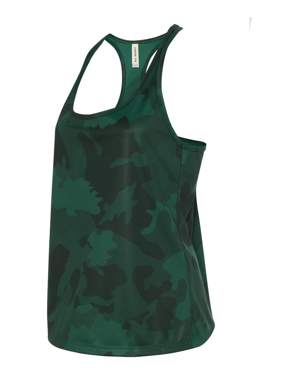 Women's Performance Racerback Tank - Sport Forest Laser Camo