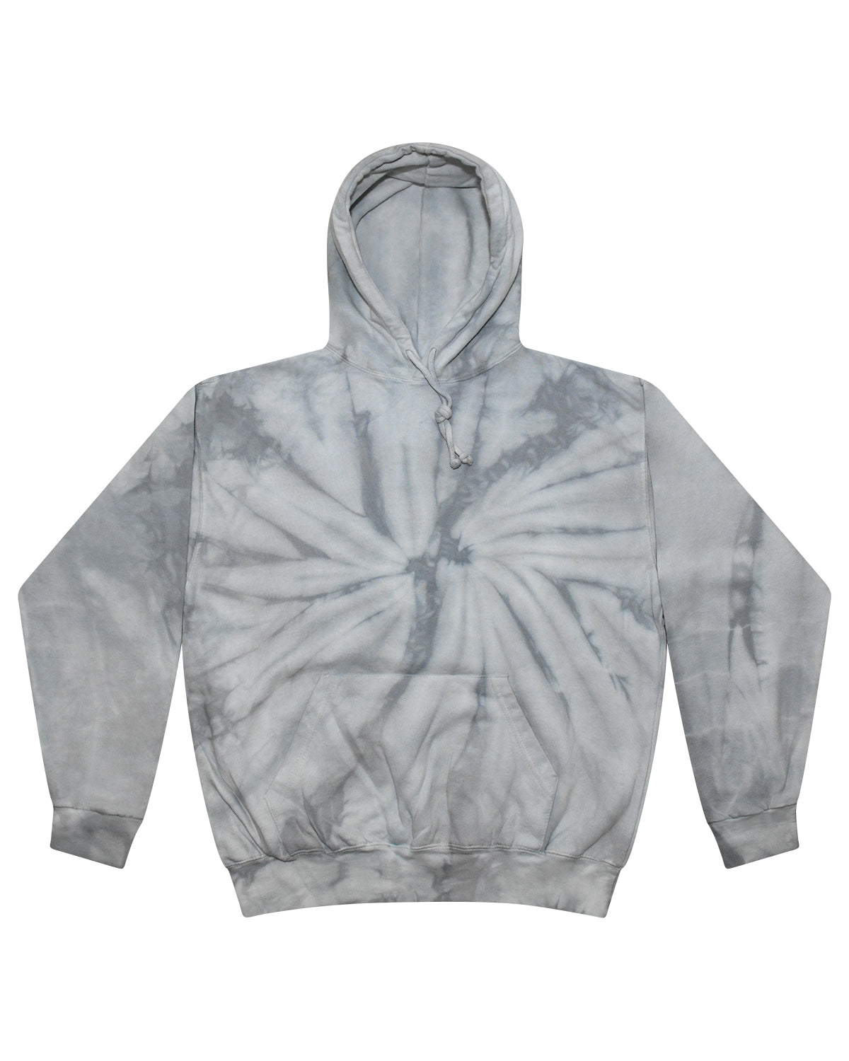 Unisex Tie-Dyed Pullover Hoodie - Spider Silver