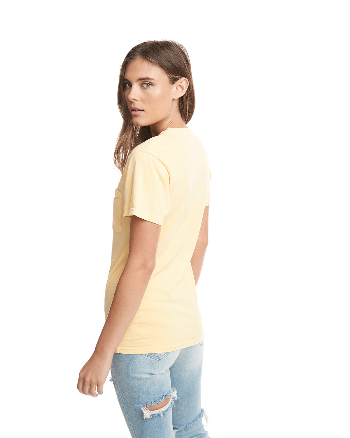 Unisex Inspired Dye Crew with Pocket - Blonde