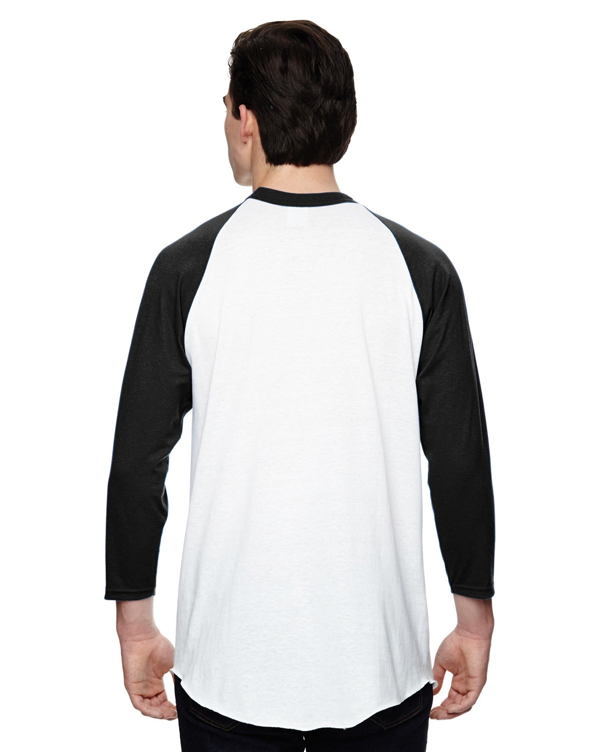 Unisex 3/4-Sleeve Baseball Jersey - White / Black