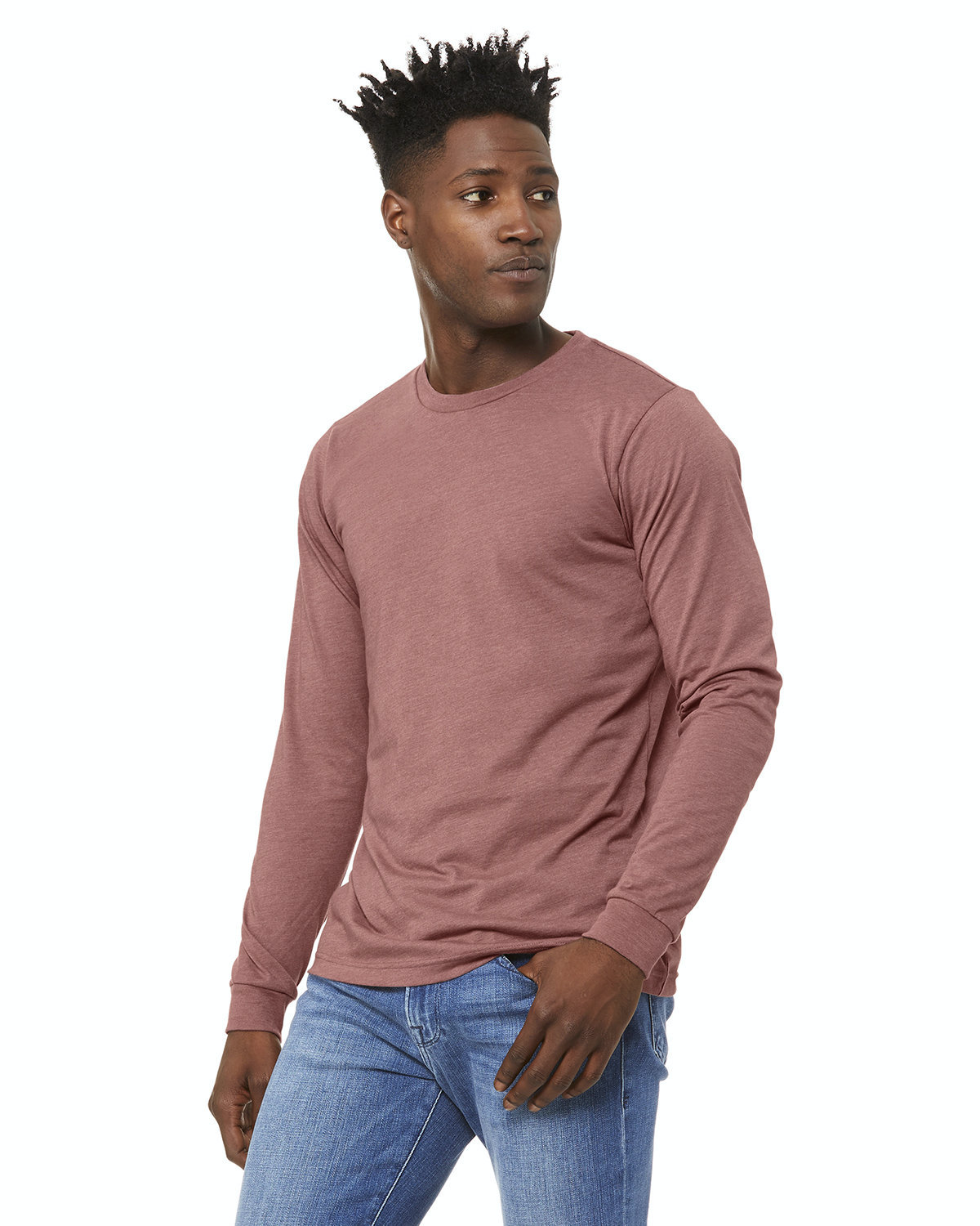 Unisex Jersey Long-Sleeve T-Shirt - Heather Mauve