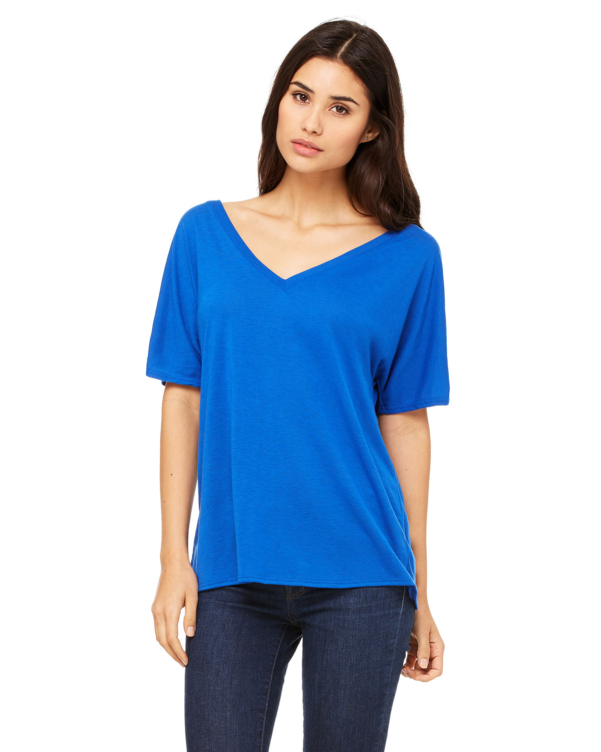 Women's Slouchy V-Neck T-Shirt - True Royal