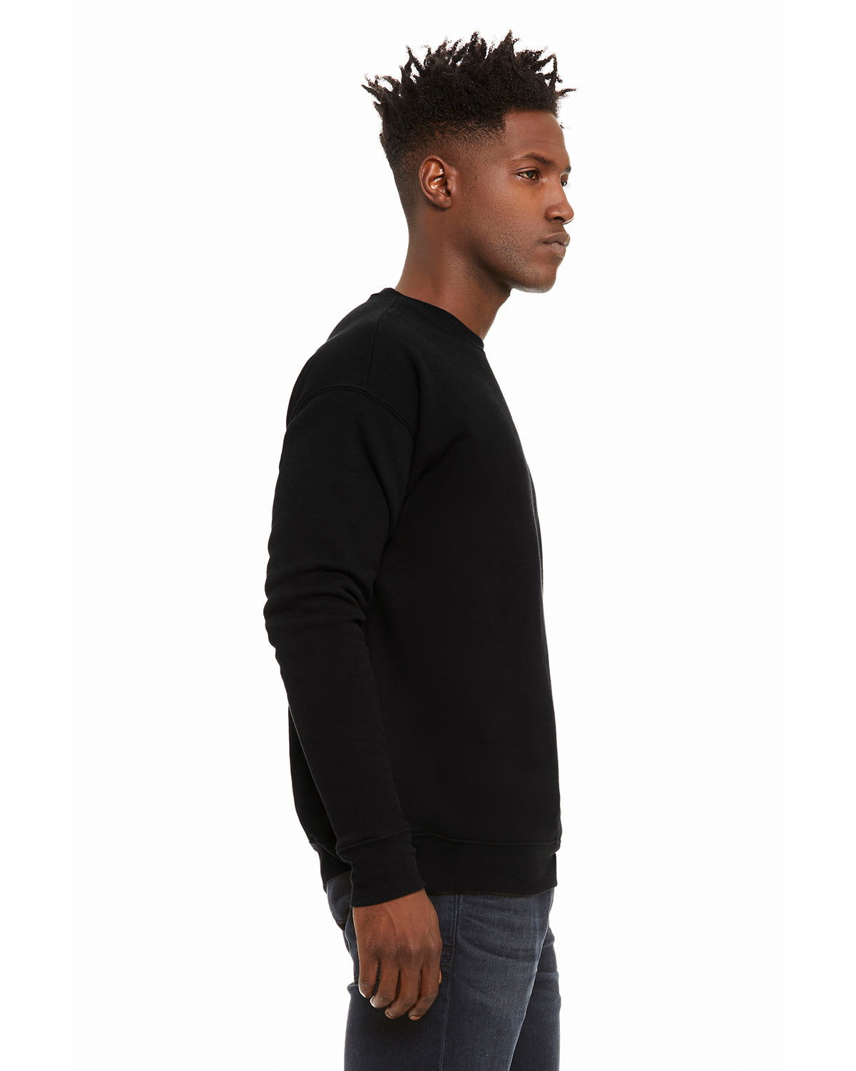 Unisex Drop Shoulder Fleece - Dtg Black