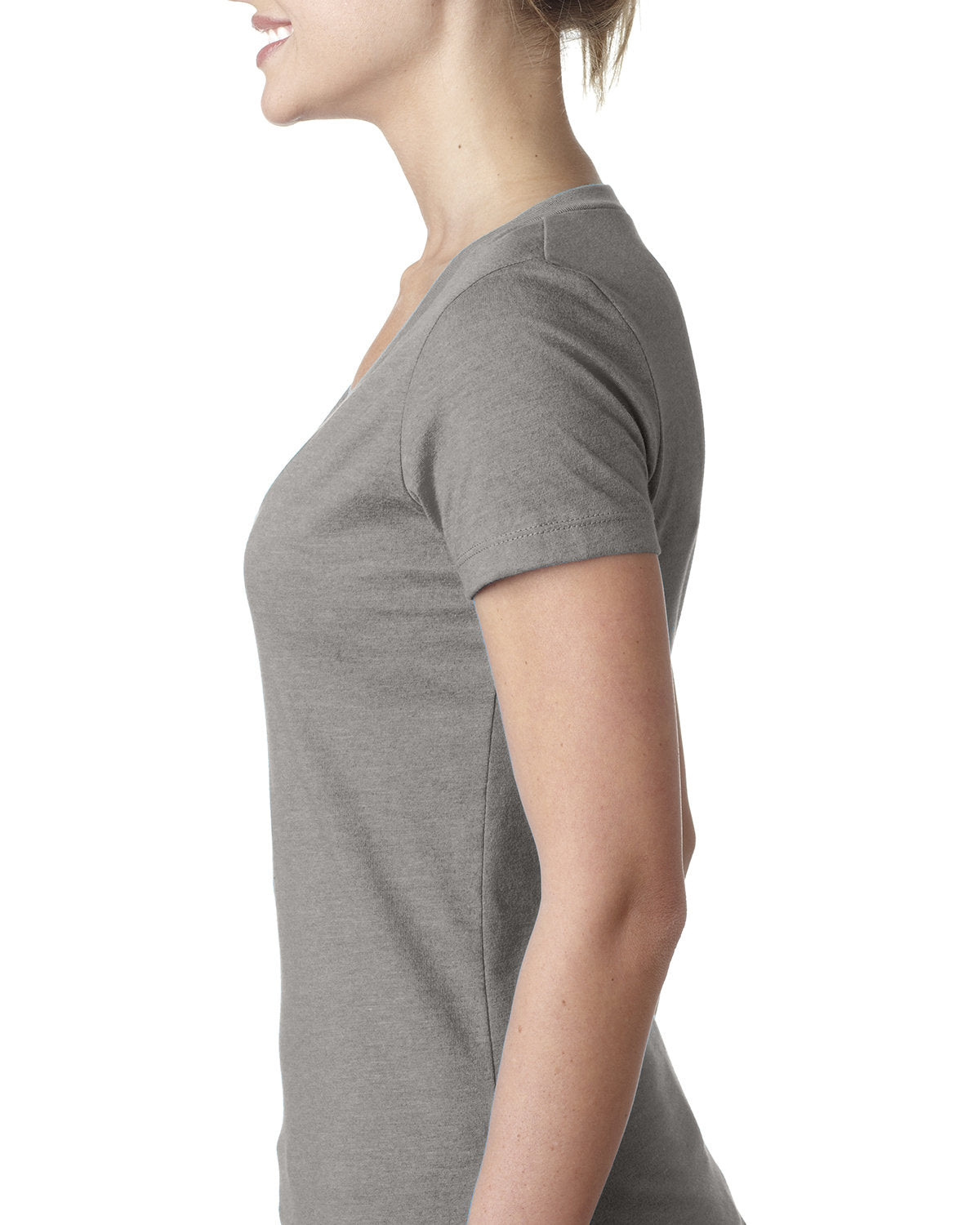 Women's CVC Deep V - Stone Gray