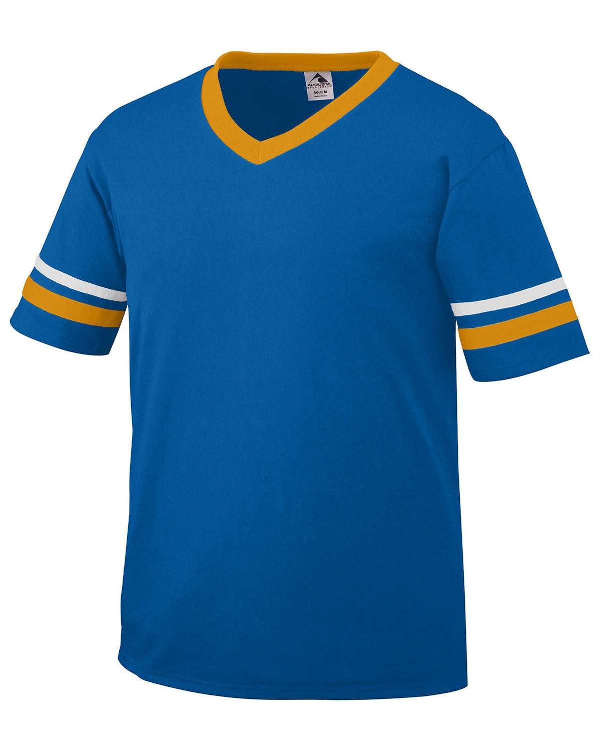 Unisex Sleeve Stripe Jersey - Royal / Gold / White