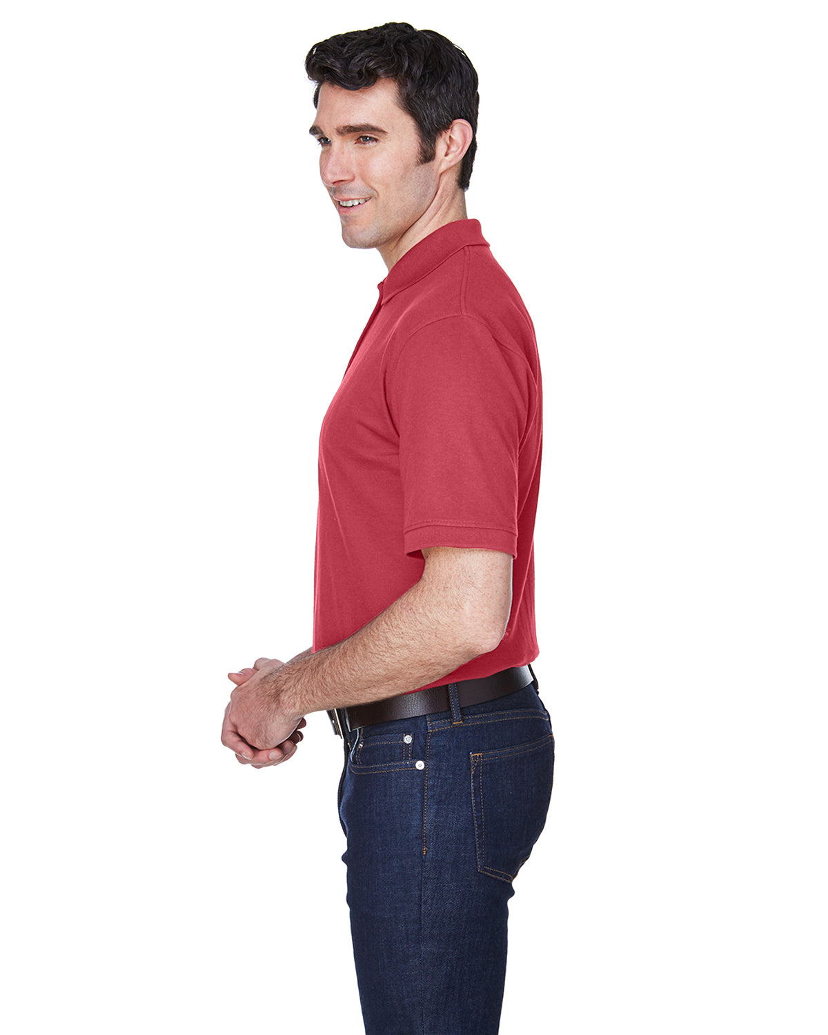 Men's Whisper Piqué Polo - Cardinal