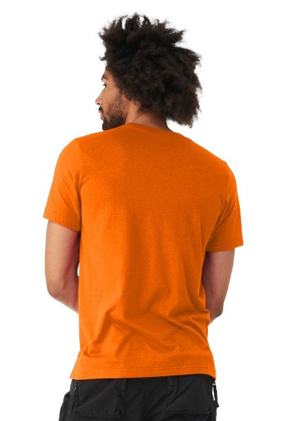 Unisex Heather CVC T-Shirt - Neon Orange