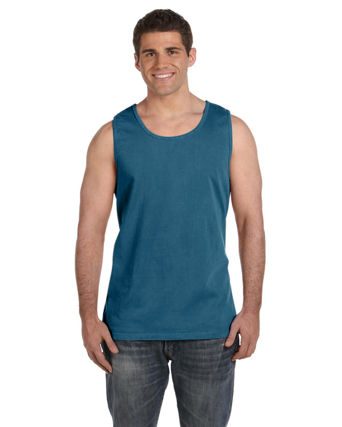 Unisex Heavyweight RS Tank - Topaz Blue