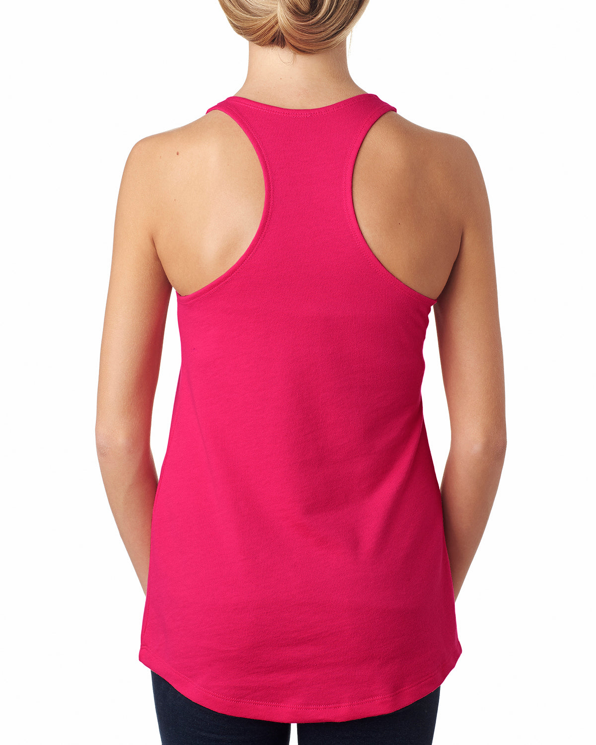 Women's French Terry Racerback Tank - Raspberry