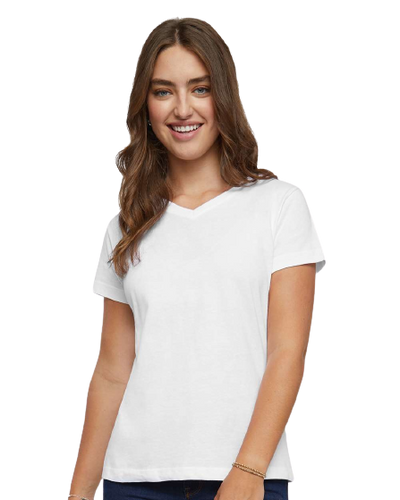 Women's Premium Jersey V-Neck T-Shirt - White