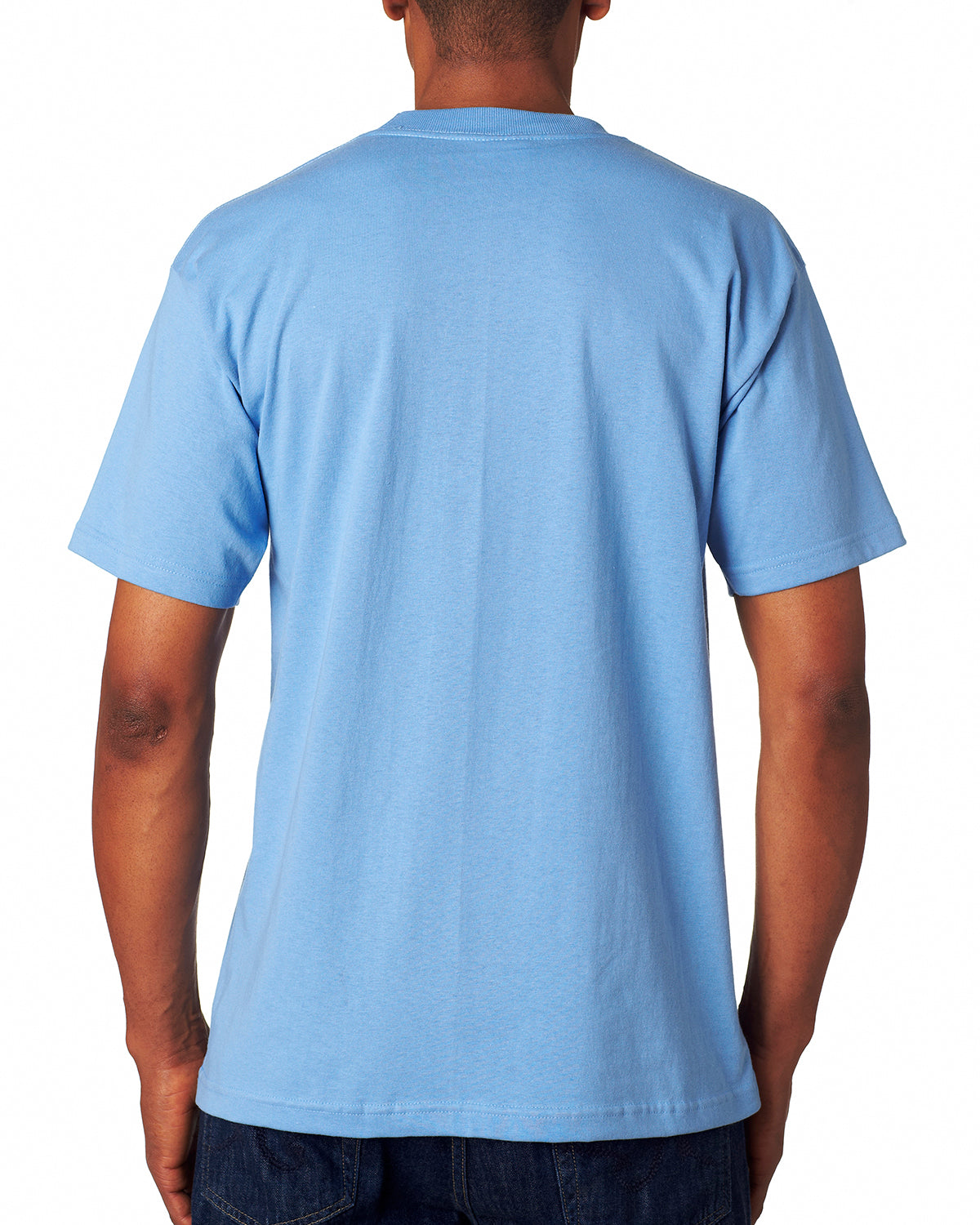 Unisex 100% Cotton Pocket T-Shirt - Carolina Blue