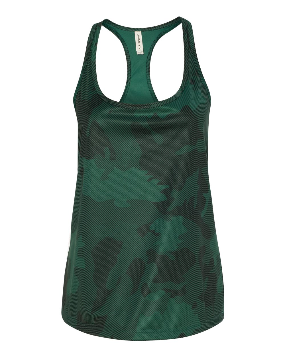 Women's Performance Racerback Tank - Sport Forest Laser Camo