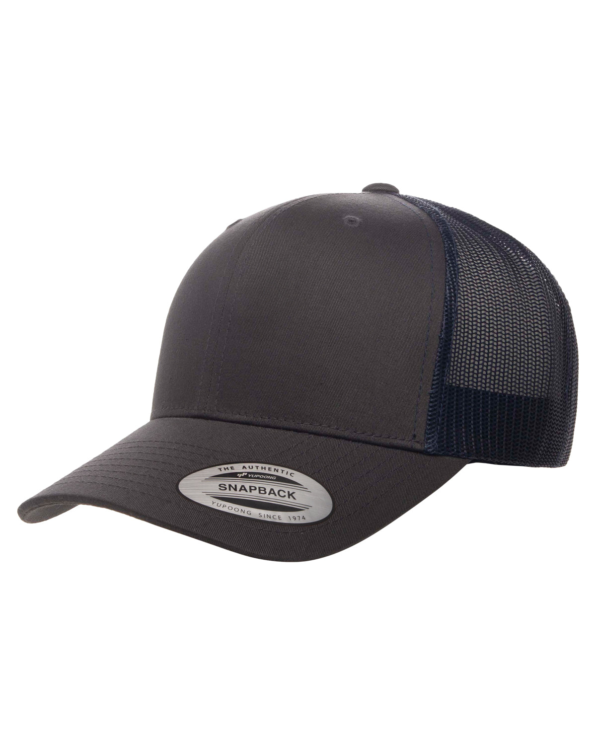Unisex Retro Trucker Cap - Charcoal / Navy